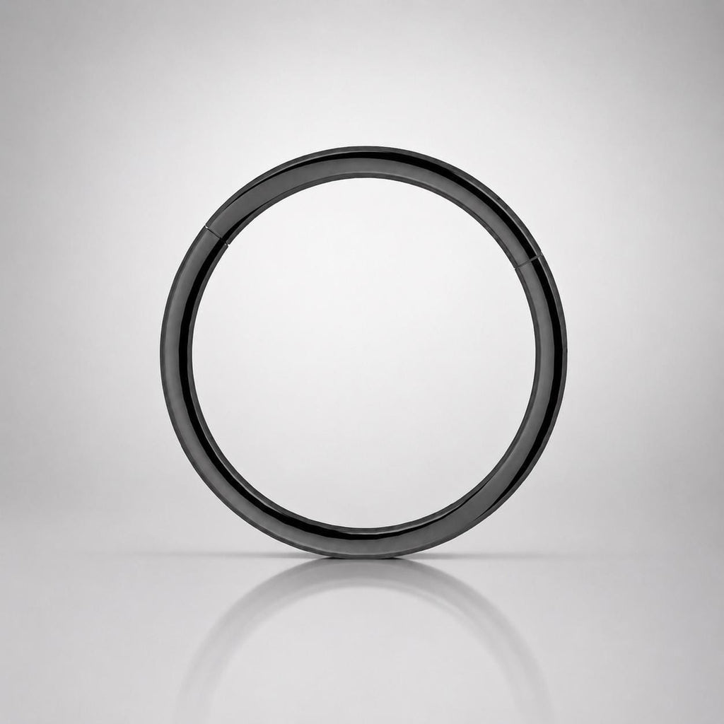 ASTM F136 Titanium Double Hoop Septum Ring｜16G Hinged Clicker｜Minimalist Stacked Daith Jewelry｜Hypoallergenic｜Helix Conch Rook Cartilage - Image 10