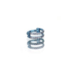 ASTM F136 Titanium Double Row CZ Septum Ring｜16G Hinged Clicker｜Sparkling Daith Jewelry｜Hypoallergenic｜Helix Conch Rook Cartilage - Image 6
