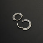 ASTM F136 Titanium Pavé CZ Septum Ring｜16G Double Row Hinged Clicker｜Sparkling Daith Jewelry｜Hypoallergenic｜Helix Conch Rook Cartilage - Image 5