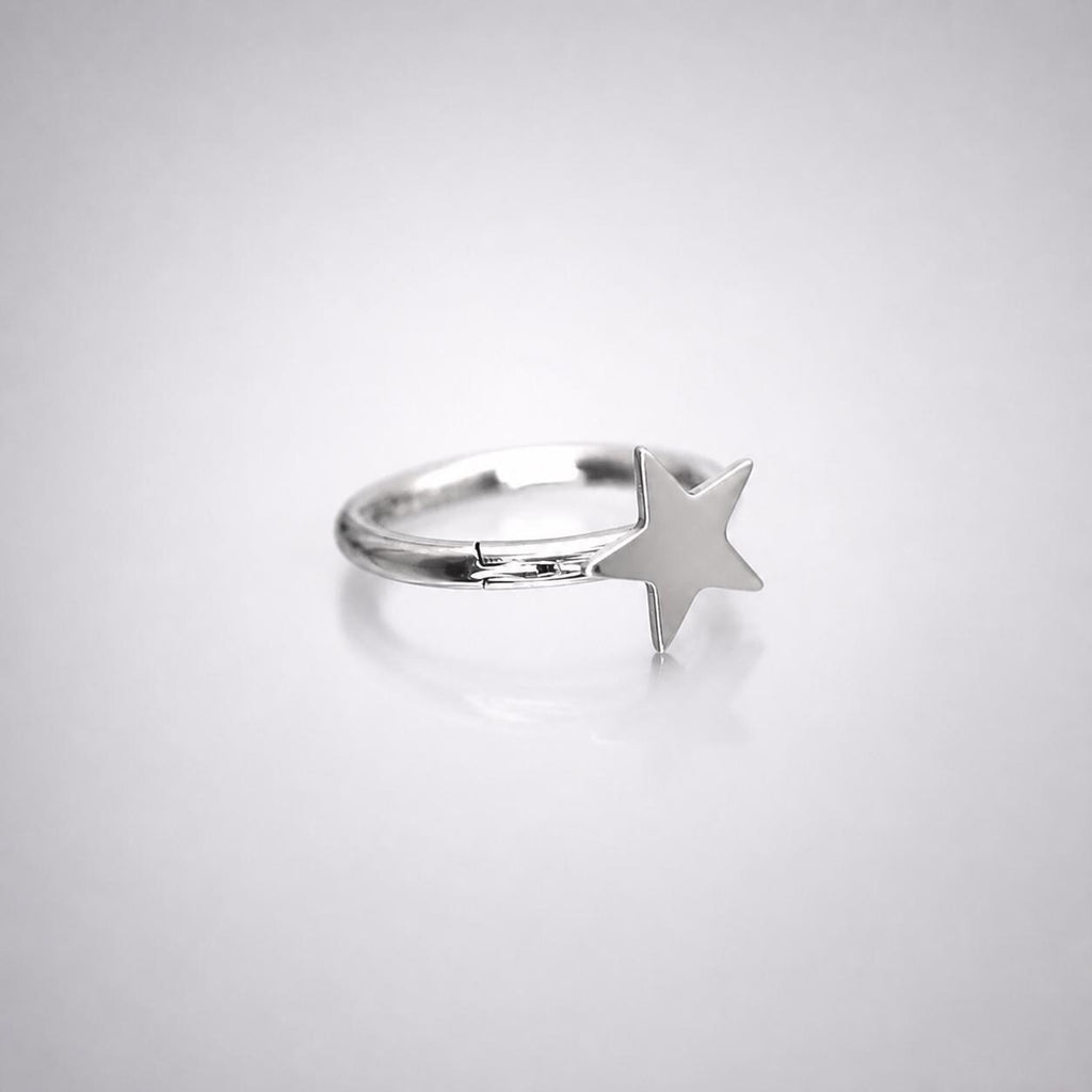 ASTM F136 Titanium Star & Cross Septum Ring｜16G Hinged Clicker｜Minimalist Daith Jewelry｜Hypoallergenic｜Helix Conch Rook Cartilage - Image 5