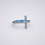 ASTM F136 Titanium Cross CZ Septum Ring｜16G Hinged Clicker｜Sparkling X-Shaped Daith Jewelry｜Hypoallergenic｜Helix Conch Rook Cartilage - Image 5