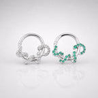 ASTM F136 Titanium Snake Septum Ring｜16G Hinged Clicker｜Sparkling CZ Serpent Daith Jewelry｜Hypoallergenic｜Helix Conch Rook - Image 7