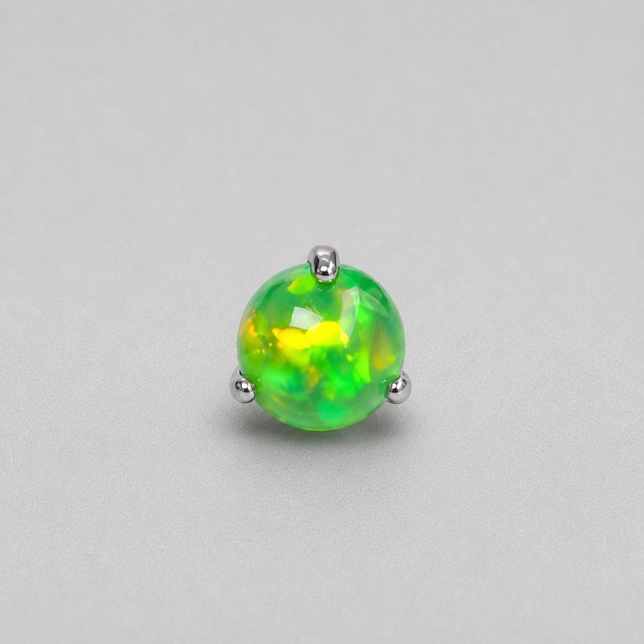 Titanium Aurora Orb Opal Piercing Top - image 9