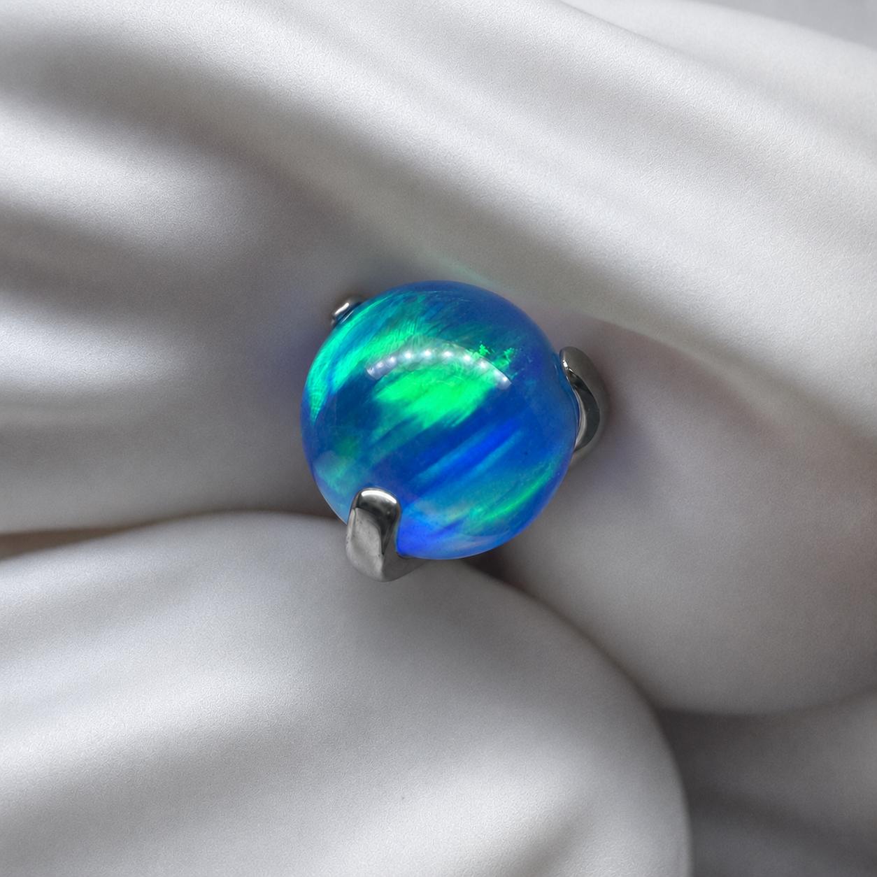Multicolor Titanium Jelly Opal Piercing Top - image 7