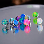 Multicolor Titanium Jelly Opal Piercing Top - image 5