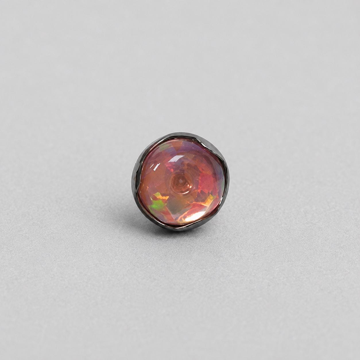 Titanium Jelly Opal Wave-Edge Piercing Top - image 10