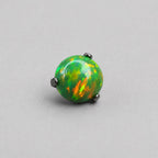 Titanium Fire Opal Four-Prong Piercing Top - image 8