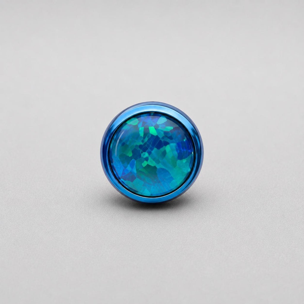 Titanium Fire Opal Bezel Piercing Top - image 10