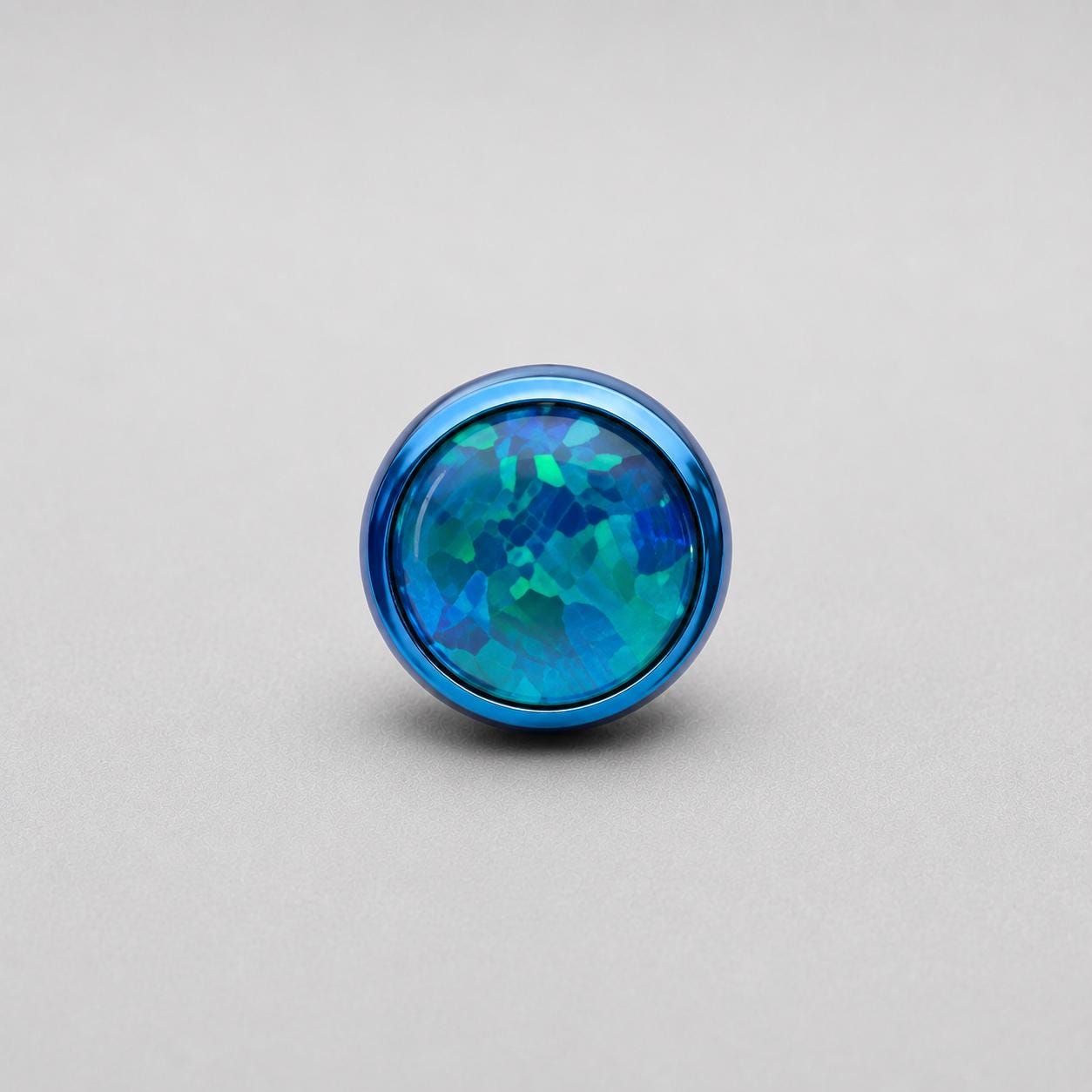 Titanium Fire Opal Bezel Piercing Top - image 10