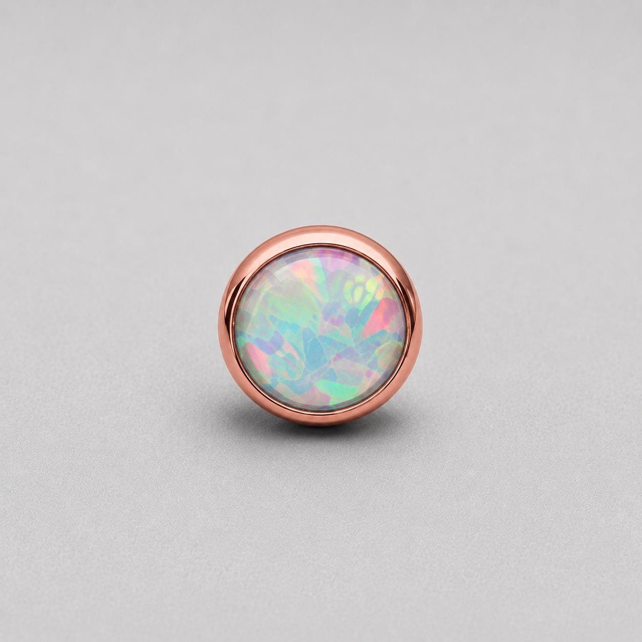 Titanium Fire Opal Bezel Piercing Top - image 9