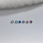 Titanium Fire Opal Bezel Piercing Top - image 6