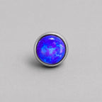 Titanium Fire Opal Threadless Piercing Top - image 10