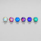 Titanium Fire Opal Threadless Piercing Top - image 9