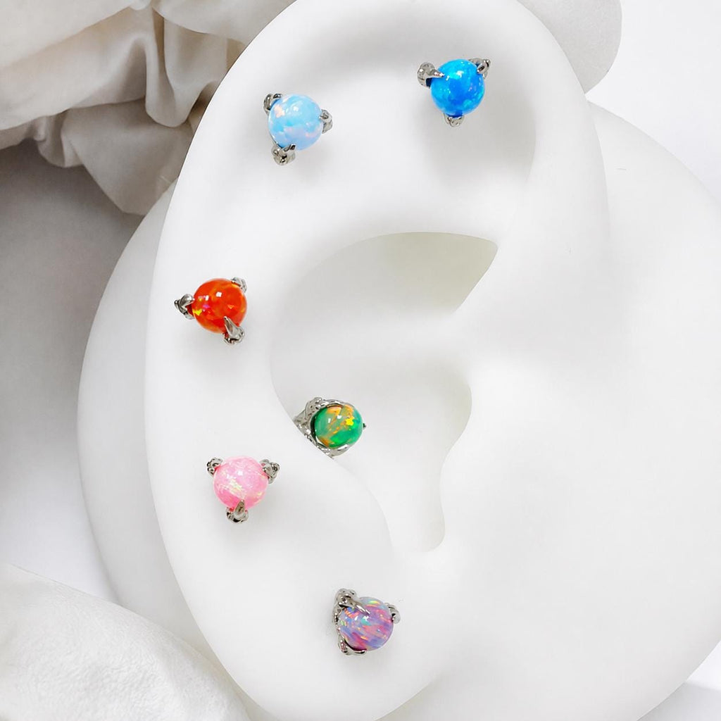 Titanium Fire Opal Dragon-Claw Piercing Top - image 4