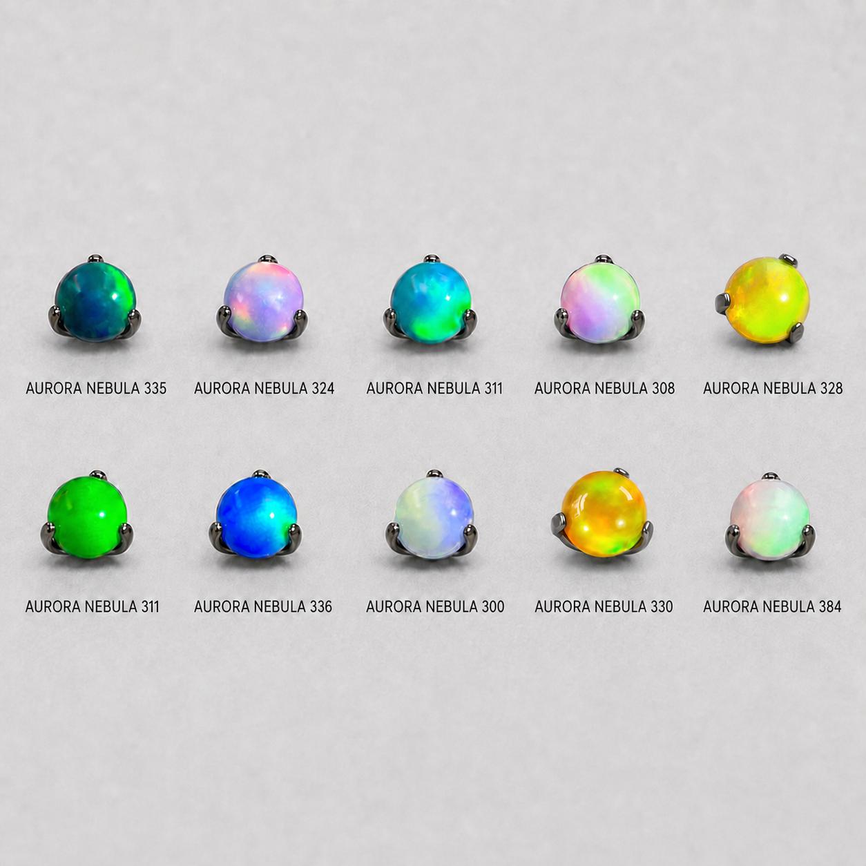 Titanium Nebula Opal Three-Prong Piercing Top - image 8