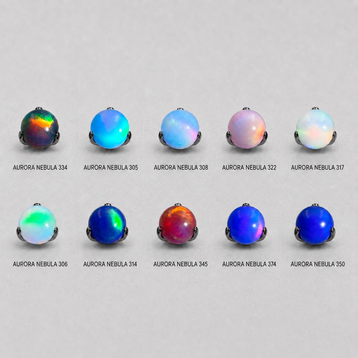 Titanium Nebula Opal Dragon-Claw Piercing Top - image 8
