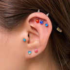 Titanium Aurora Orb Opal Piercing Top - image 4