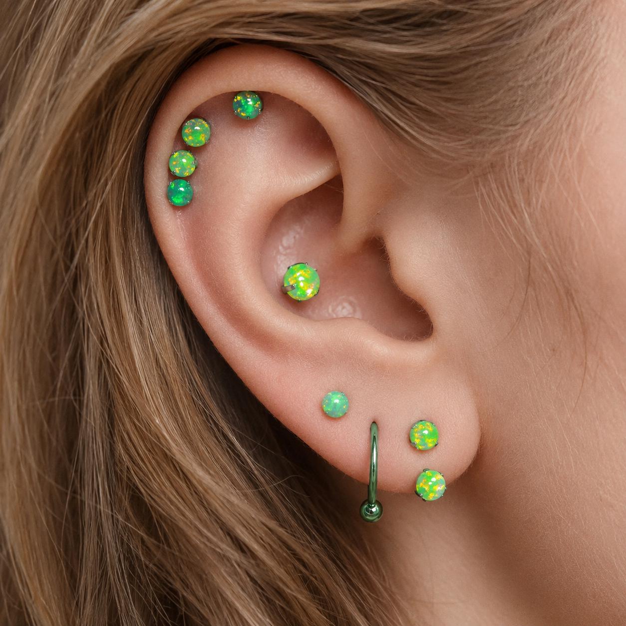 Multicolor Titanium Jelly Opal Piercing Top - image 4