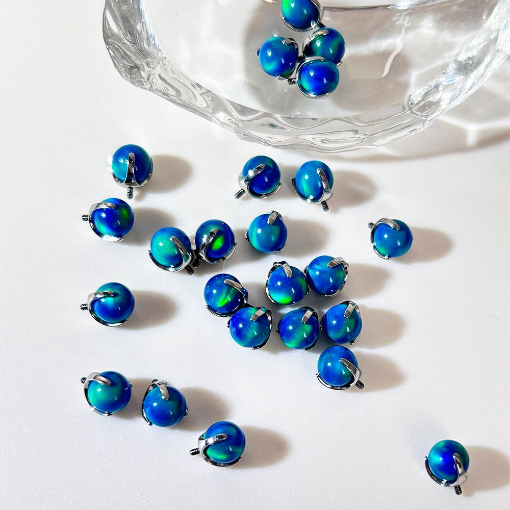 Titanium Nebula Opal Three-Prong Piercing Top - image 7