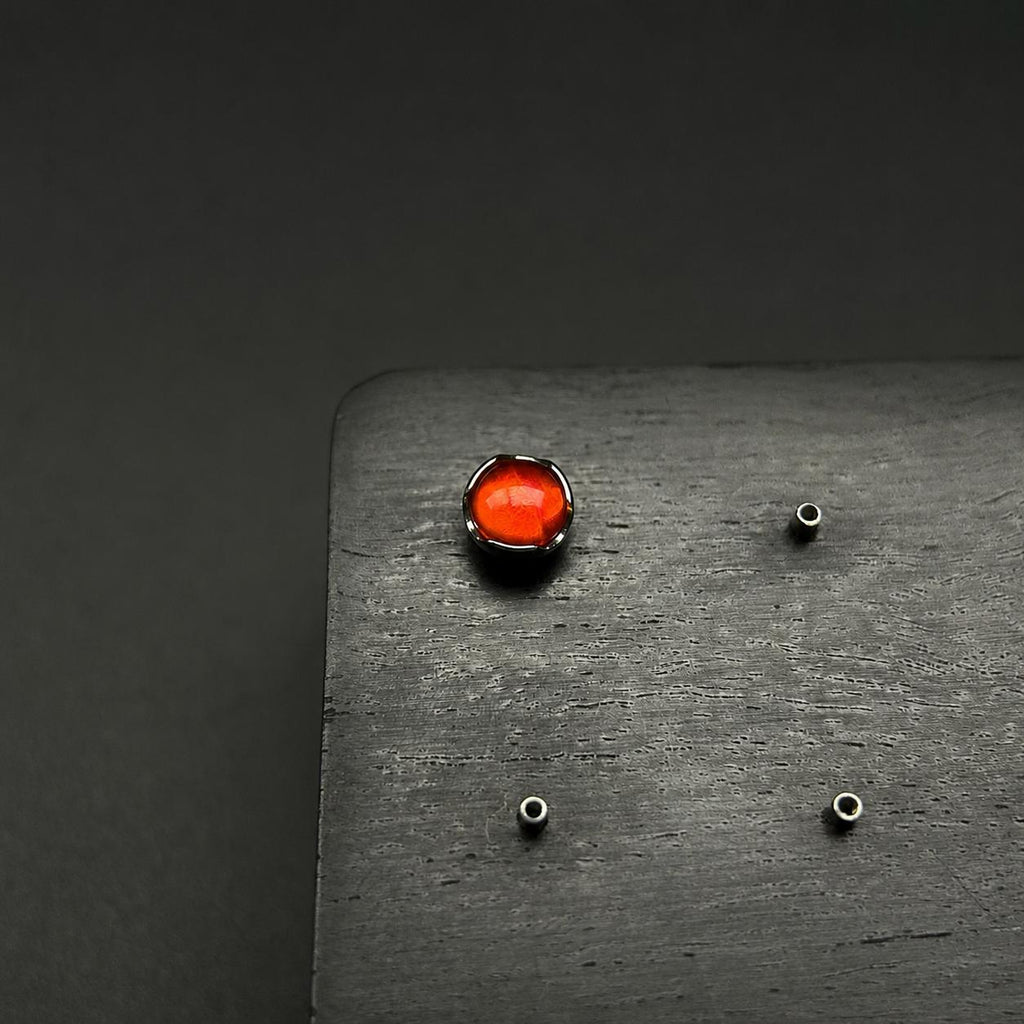 Titanium Jelly Opal Wave-Edge Piercing Top - image 6