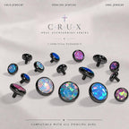Titanium Fire Opal Bezel Piercing Top - image 1