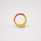 ASTM F136 Titanium Dripping Septum Ring｜16G Hinged Clicker｜Rainbow Melt Daith Jewelry｜Hypoallergenic｜Helix Conch Rook - Image 4