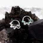 ASTM F136 Titanium Snake Septum Ring｜16G Hinged Clicker｜Sparkling CZ Serpent Daith Jewelry｜Hypoallergenic｜Helix Conch Rook - Image 4