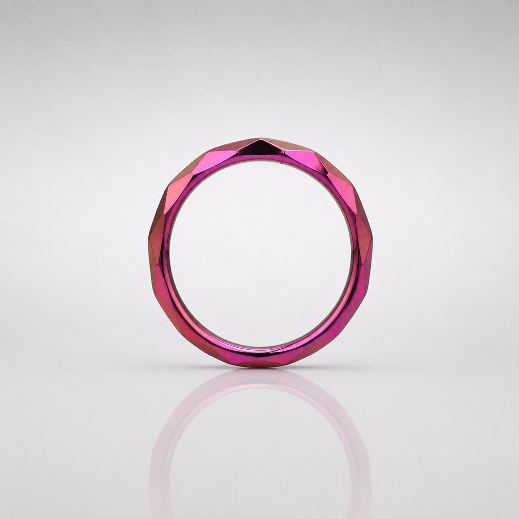 ASTM F136 Titanium Faceted Rainbow Septum Ring｜16G Hinged Clicker｜Geometric Daith Jewelry｜Hypoallergenic｜Helix Conch Rook - Image 6