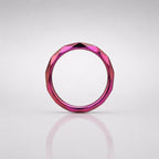 ASTM F136 Titanium Faceted Rainbow Septum Ring｜16G Hinged Clicker｜Geometric Daith Jewelry｜Hypoallergenic｜Helix Conch Rook - Image 6