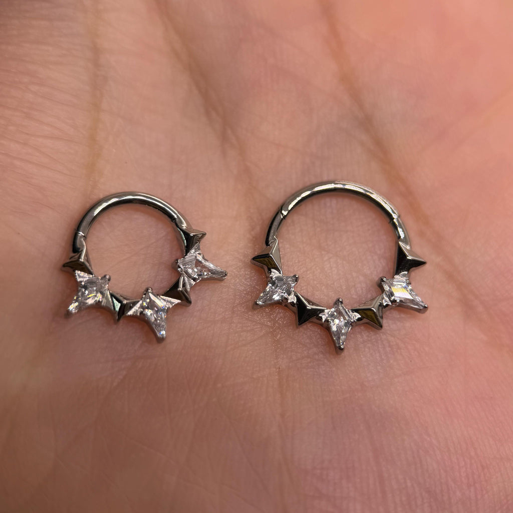 ASTM F136 Titanium Bow Septum Ring｜16G Hinged Clicker｜Cute Bow Daith Jewelry｜Hypoallergenic｜Helix Conch Rook Cartilage - Image 4