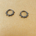 ASTM F136 Titanium Thorn Spike Septum Ring｜16G Hinged Clicker｜Gothic Daith Jewelry｜Hypoallergenic｜Helix Conch Rook Cartilage - Image 2