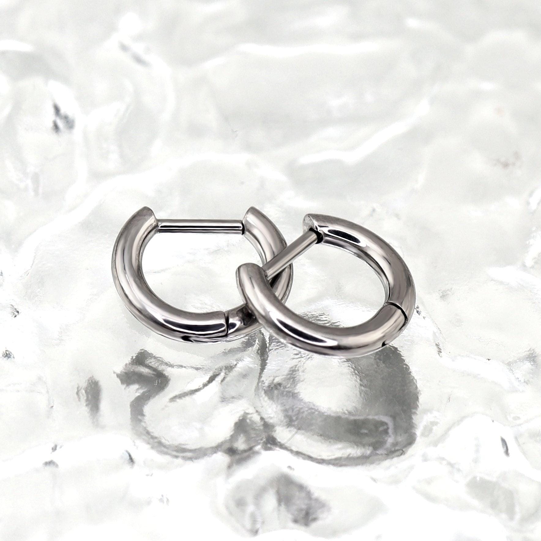 ASTM F136 Titanium Septum Ring｜16G Hinged Clicker Hoop｜Minimalist Daith Jewelry｜Hypoallergenic｜Helix Conch Rook Cartilage - Image 3
