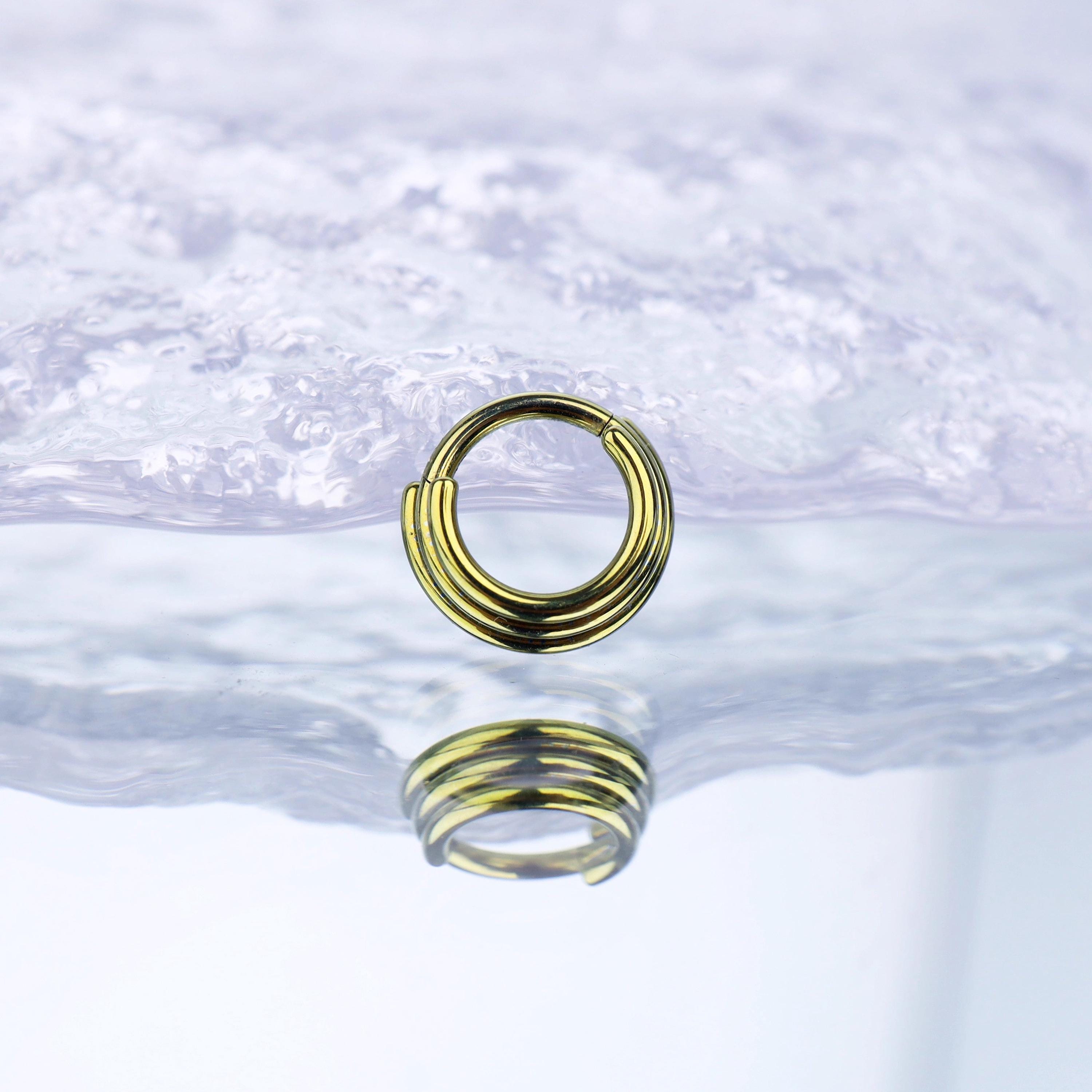 ASTM F136 Titanium Bow Septum Ring｜16G Hinged Clicker｜Cute Bow Daith Jewelry｜Hypoallergenic｜Helix Conch Rook Cartilage - Image 6