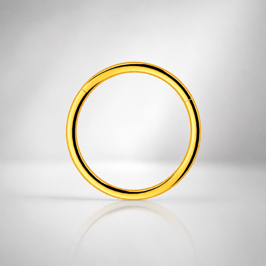 ASTM F136 Titanium Double Hoop Septum Ring｜16G Hinged Clicker｜Minimalist Stacked Daith Jewelry｜Hypoallergenic｜Helix Conch Rook Cartilage - Image 7