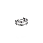 ASTM F136 Titanium Double Row CZ Septum Ring｜16G Hinged Clicker｜Sparkling Daith Jewelry｜Hypoallergenic｜Helix Conch Rook Cartilage - Image 5