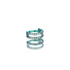 ASTM F136 Titanium Double Row CZ Septum Ring｜16G Hinged Clicker｜Sparkling Daith Jewelry｜Hypoallergenic｜Helix Conch Rook Cartilage - Image 7
