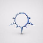 ASTM F136 Titanium Spike & Ball Septum Ring｜16G Hinged Clicker｜Punk Daith Jewelry｜Hypoallergenic｜Helix Conch Rook Cartilage - Image 9