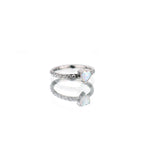 ASTM F136 Titanium Opal Heart Septum Ring｜16G Hinged Clicker｜Sparkling CZ Daith Jewelry｜Hypoallergenic｜Helix Conch Rook Cartilage - Image 4