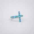 ASTM F136 Titanium Cross CZ Septum Ring｜16G Hinged Clicker｜Sparkling X-Shaped Daith Jewelry｜Hypoallergenic｜Helix Conch Rook Cartilage - Image 6