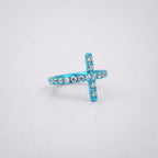 ASTM F136 Titanium Cross CZ Septum Ring｜16G Hinged Clicker｜Sparkling X-Shaped Daith Jewelry｜Hypoallergenic｜Helix Conch Rook Cartilage - Image 6