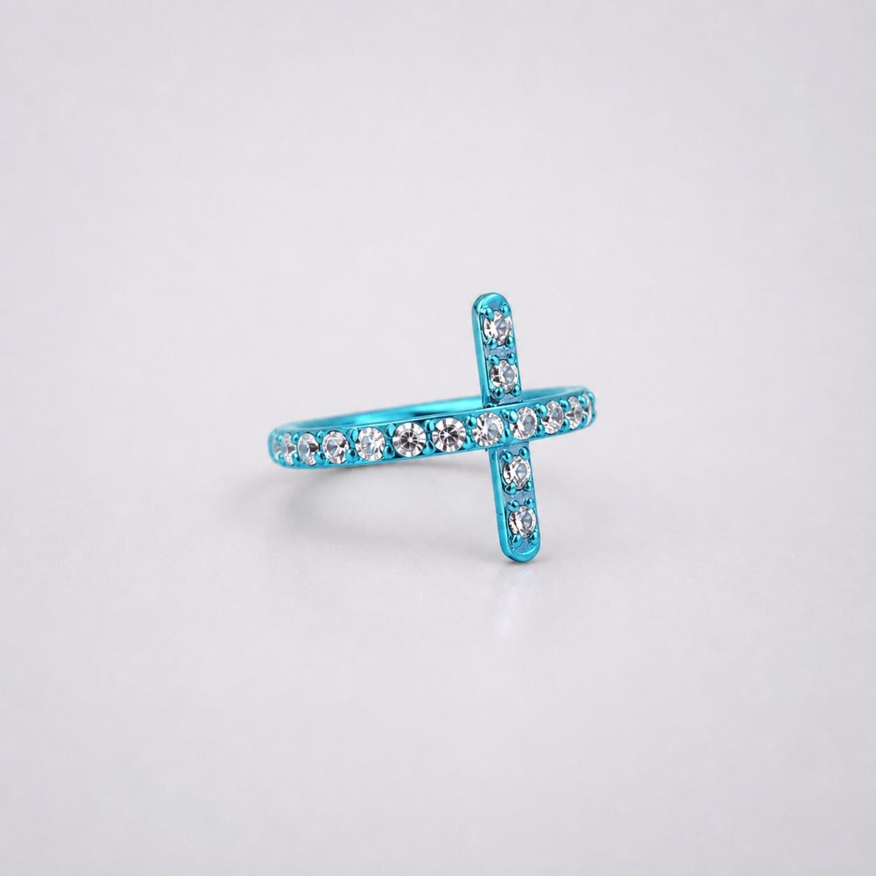ASTM F136 Titanium Cross CZ Septum Ring｜16G Hinged Clicker｜Sparkling X-Shaped Daith Jewelry｜Hypoallergenic｜Helix Conch Rook Cartilage - Image 6