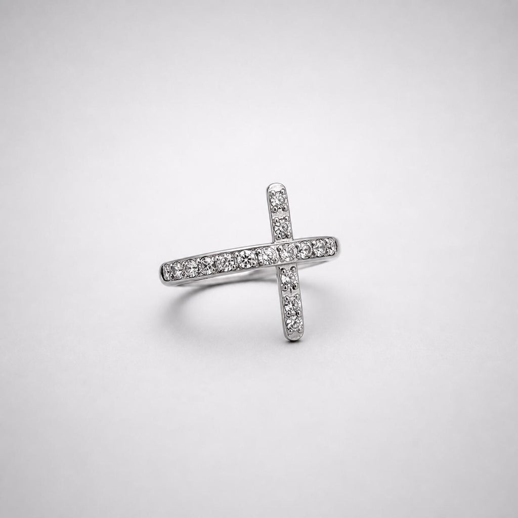ASTM F136 Titanium Cross CZ Septum Ring｜16G Hinged Clicker｜Sparkling X-Shaped Daith Jewelry｜Hypoallergenic｜Helix Conch Rook Cartilage - Image 8
