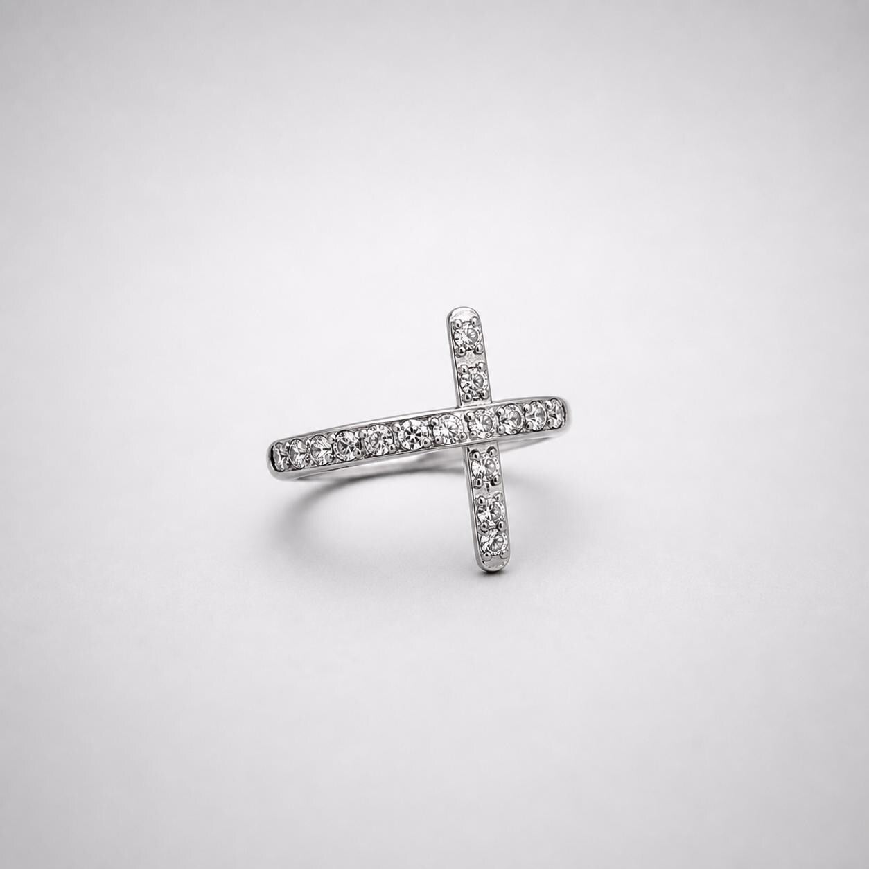 ASTM F136 Titanium Cross CZ Septum Ring｜16G Hinged Clicker｜Sparkling X-Shaped Daith Jewelry｜Hypoallergenic｜Helix Conch Rook Cartilage - Image 8