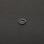 ASTM F136 Titanium Double & Triple Row CZ Septum Ring｜16G Hinged Clicker｜Stacked Daith Jewelry｜Hypoallergenic｜Helix Conch Rook Cartilage - Image 8