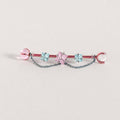 Sugar Cube Star Chain titanium industrial barbell, detail view 5