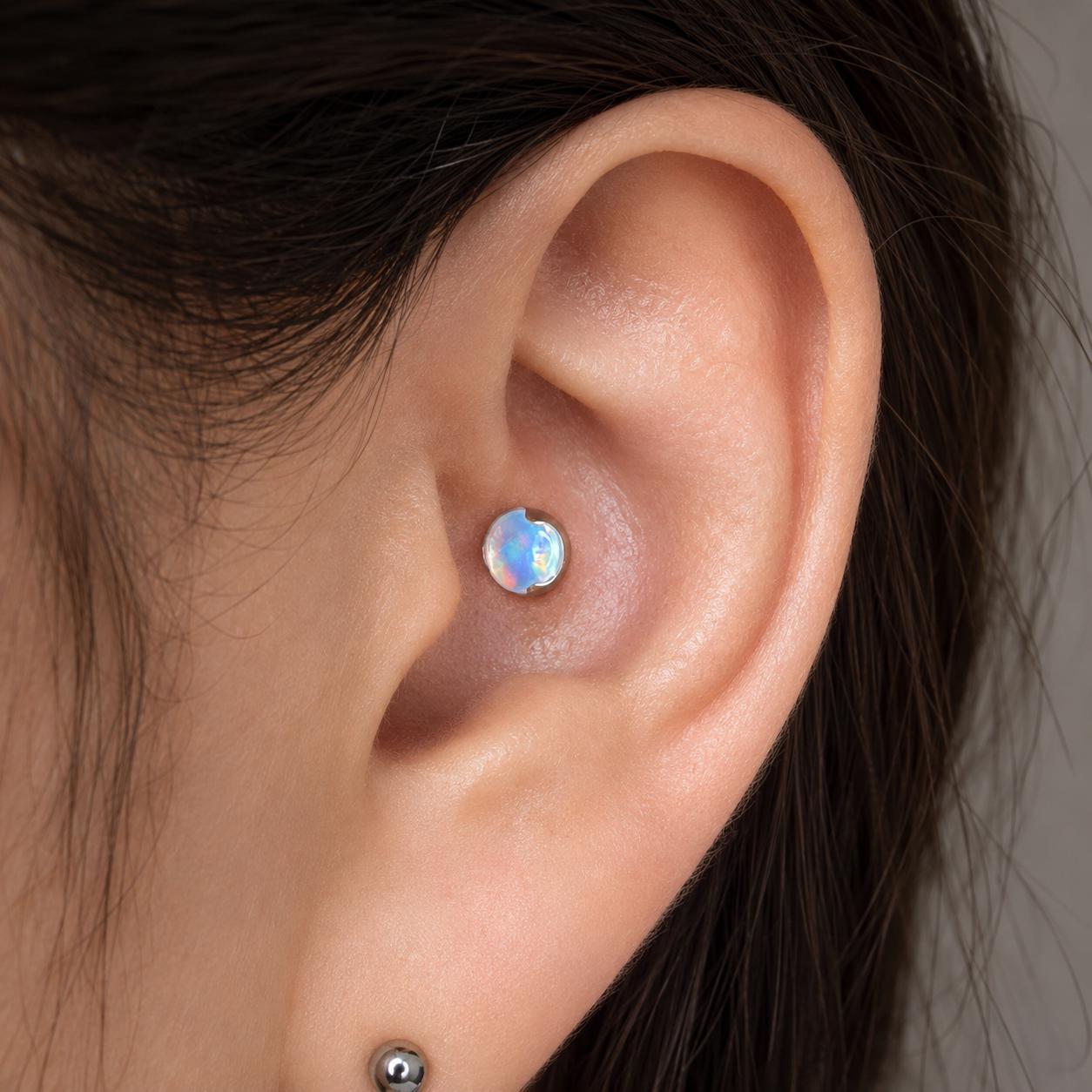 Titanium Jelly Opal Wave-Edge Piercing Top - image 4
