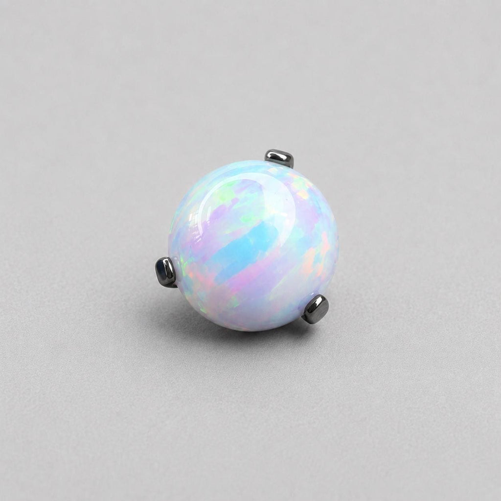 Titanium Fire Opal Four-Prong Piercing Top - image 10