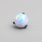 Titanium Fire Opal Four-Prong Piercing Top - image 10
