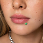 Titanium Fire Opal Four-Prong Piercing Top - image 5
