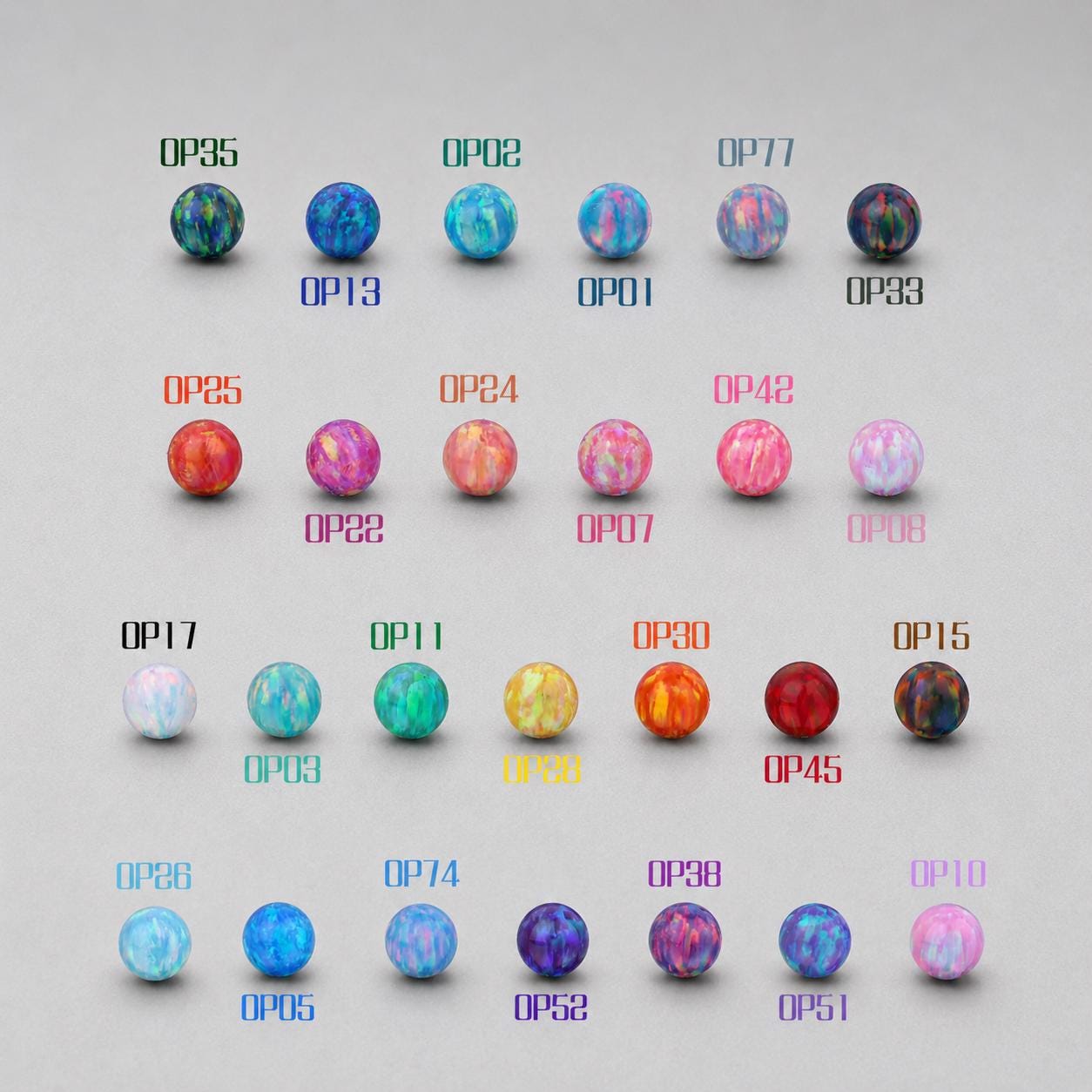 Titanium Fire Opal Ball Piercing Top - image 7